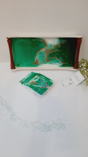 سینی رزینی سبز