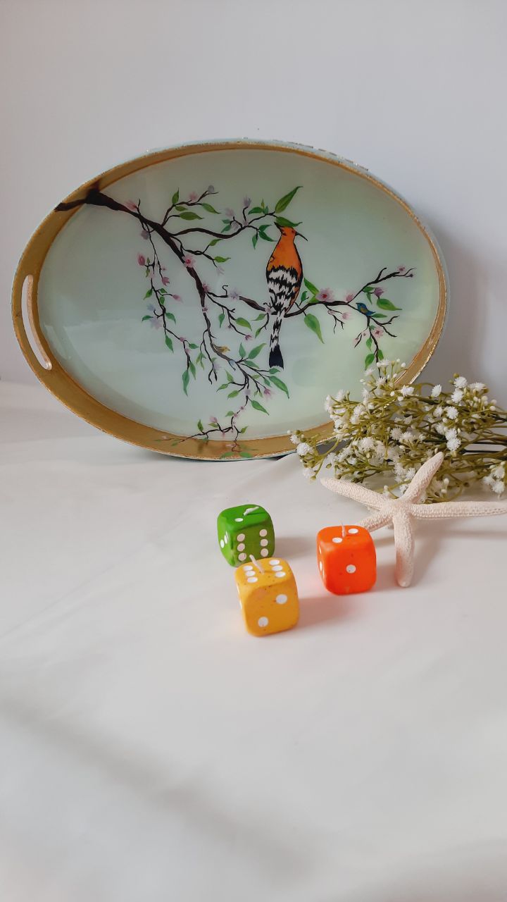 سینی چوبی بیضی